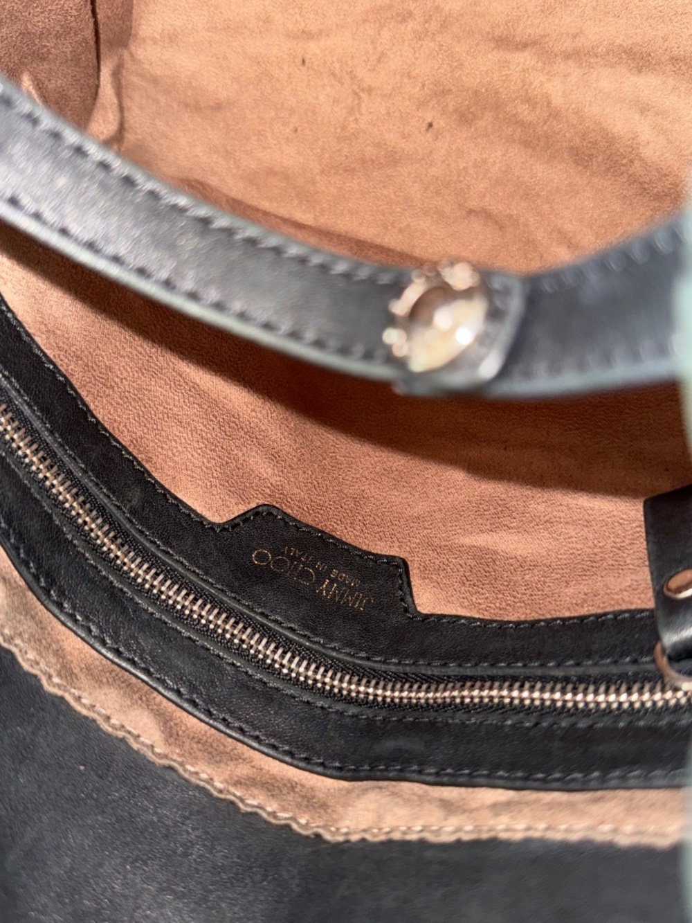 Jimmy Choo Sofia Star Studded Black Leather Tote Bag Purse EUC - Picture 10 of 12